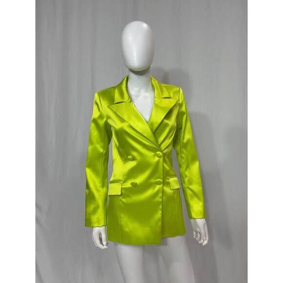 Michael Costello x Revolve 'Marissa' Green Satin Blazer Size XS - NWT - Picture 2 of 5